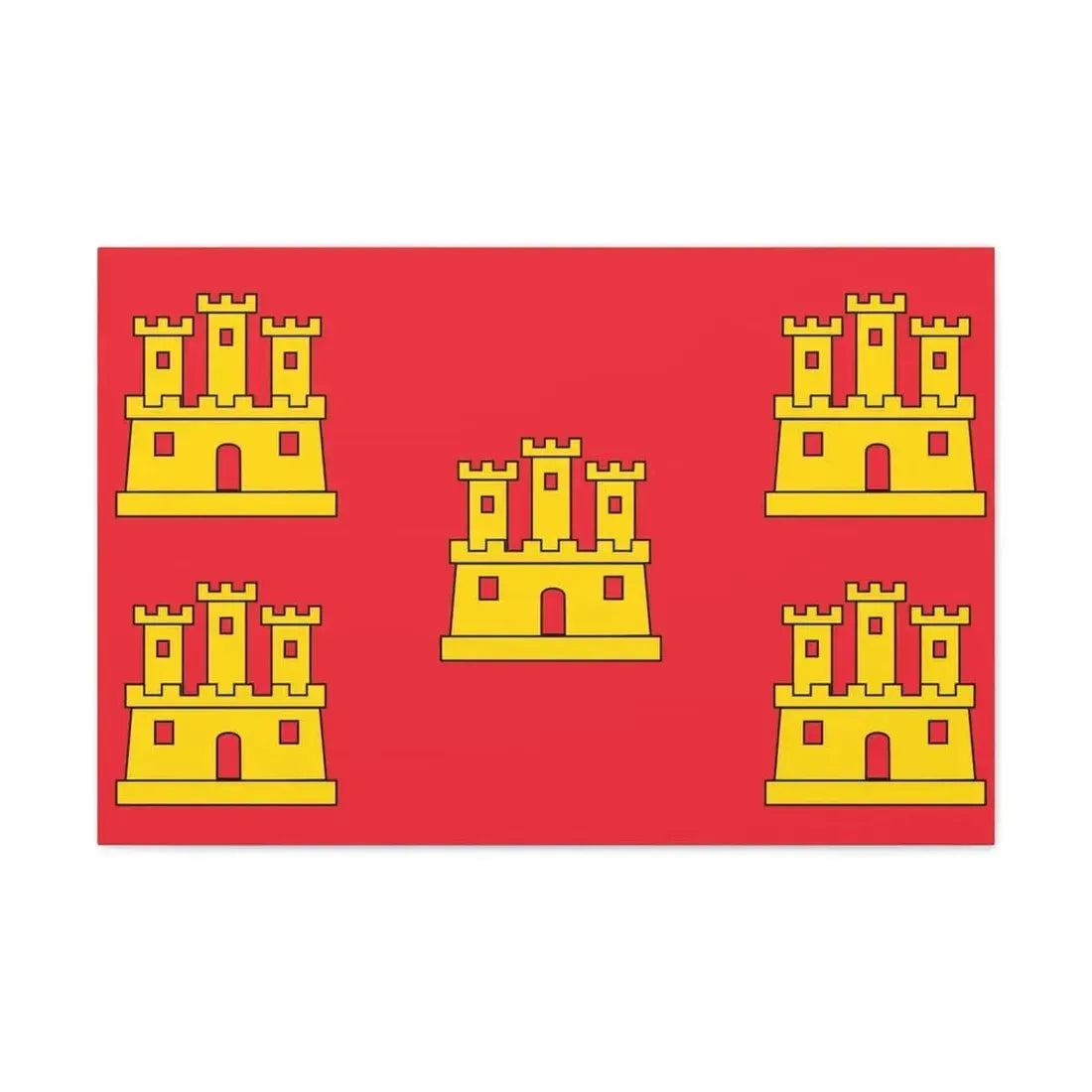 Flag of Poitou Charentes France - Canvas Wall Art - The Sticker Space