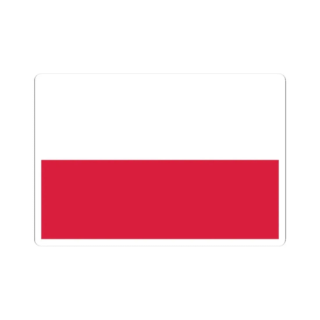Flag of Poland 1919-1928 3-2 (Poland) STICKER Vinyl Kiss-Cut Decal 3 Inch White - The Sticker Space