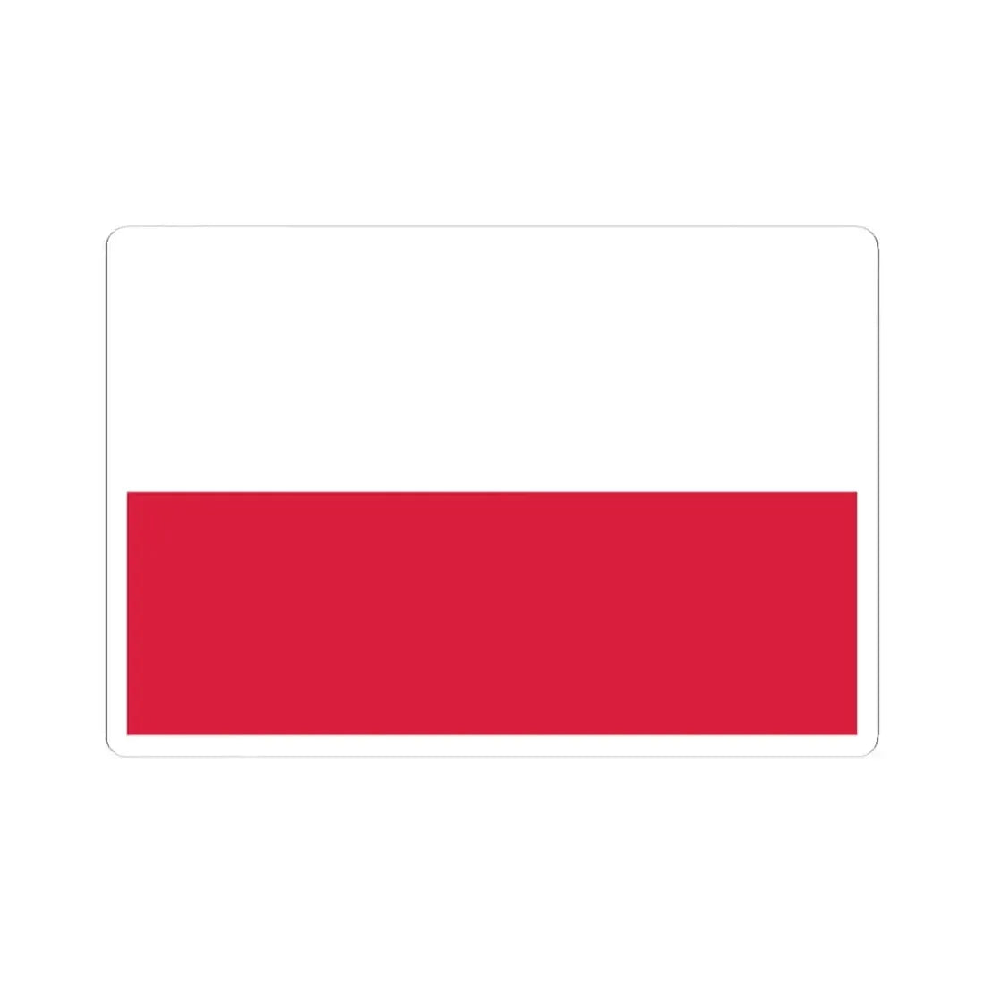 Flag of Poland 1919-1928 3-2 (Poland) STICKER Vinyl Kiss-Cut Decal 4 Inch White - The Sticker Space