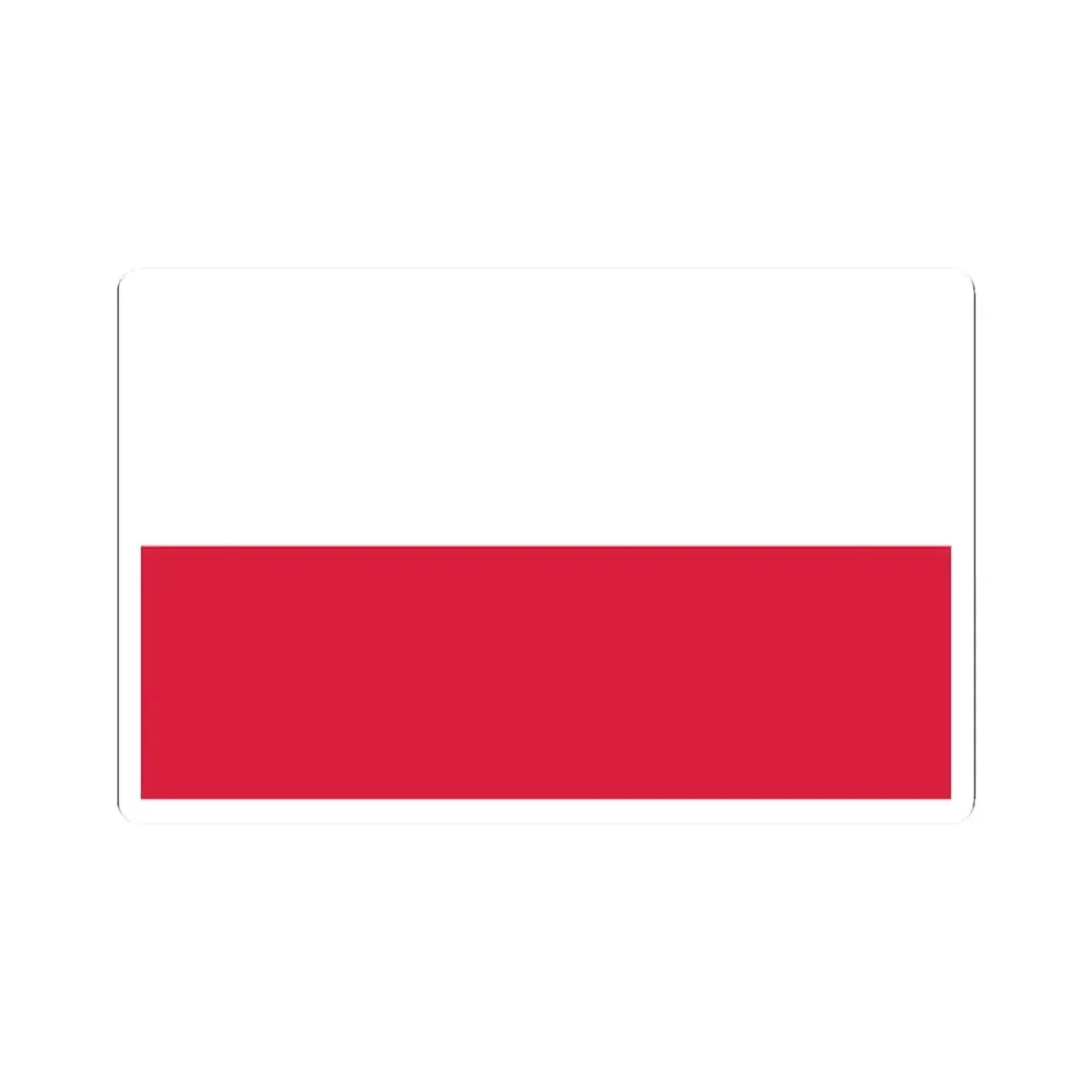 Flag of Poland 1919-1928 (Poland) STICKER Vinyl Kiss-Cut Decal 2 Inch White - The Sticker Space