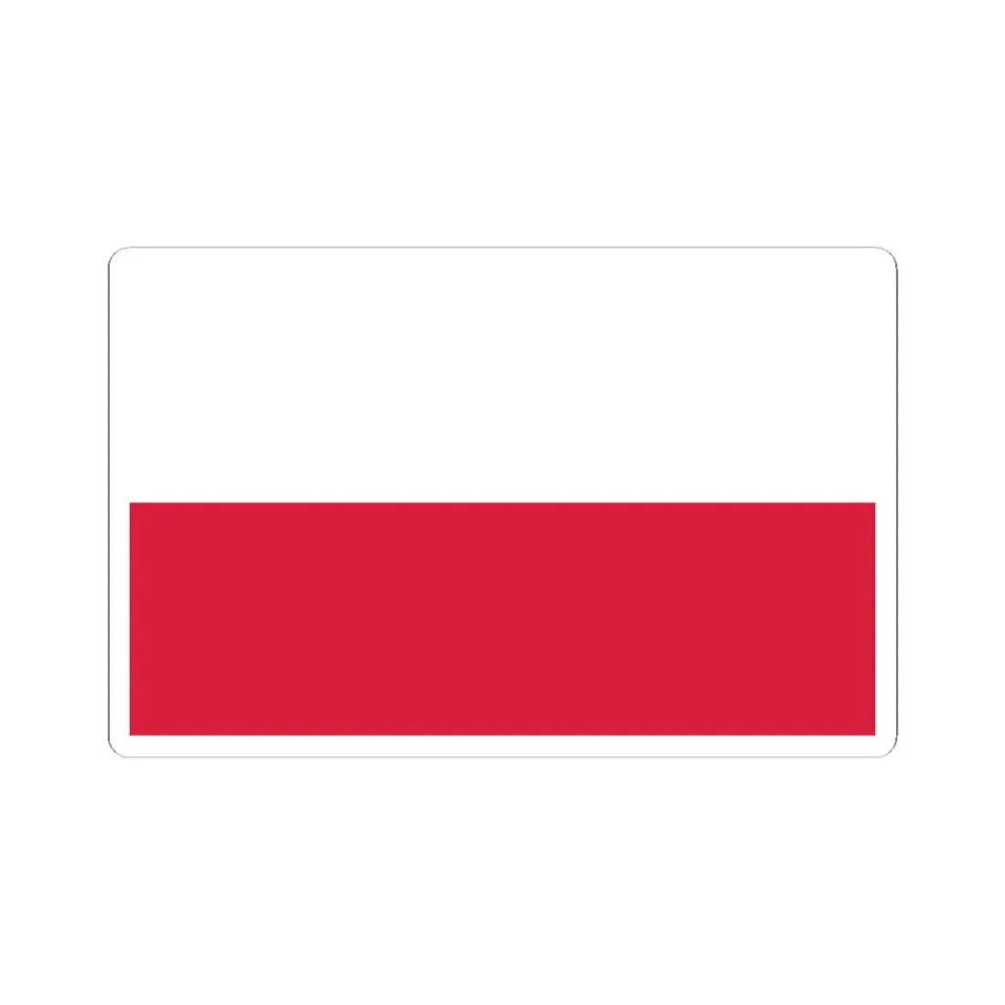 Flag of Poland 1919-1928 (Poland) STICKER Vinyl Kiss-Cut Decal 3 Inch White - The Sticker Space