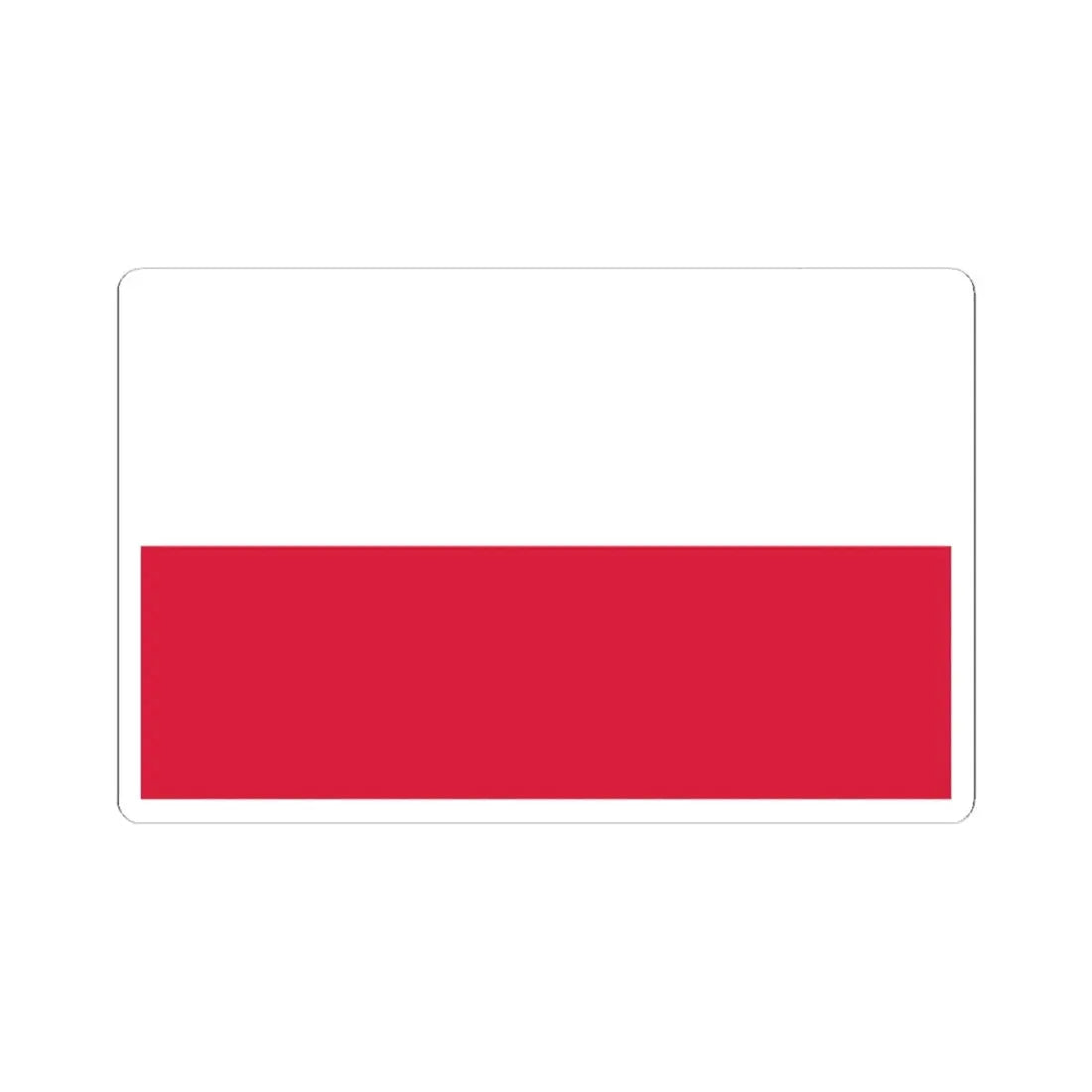 Flag of Poland 1919-1928 (Poland) STICKER Vinyl Kiss-Cut Decal 4 Inch White - The Sticker Space