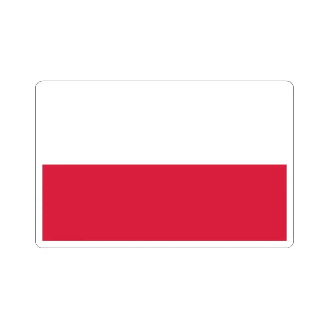 Flag of Poland 1919-1928 (Poland) STICKER Vinyl Kiss-Cut Decal 6 Inch White - The Sticker Space