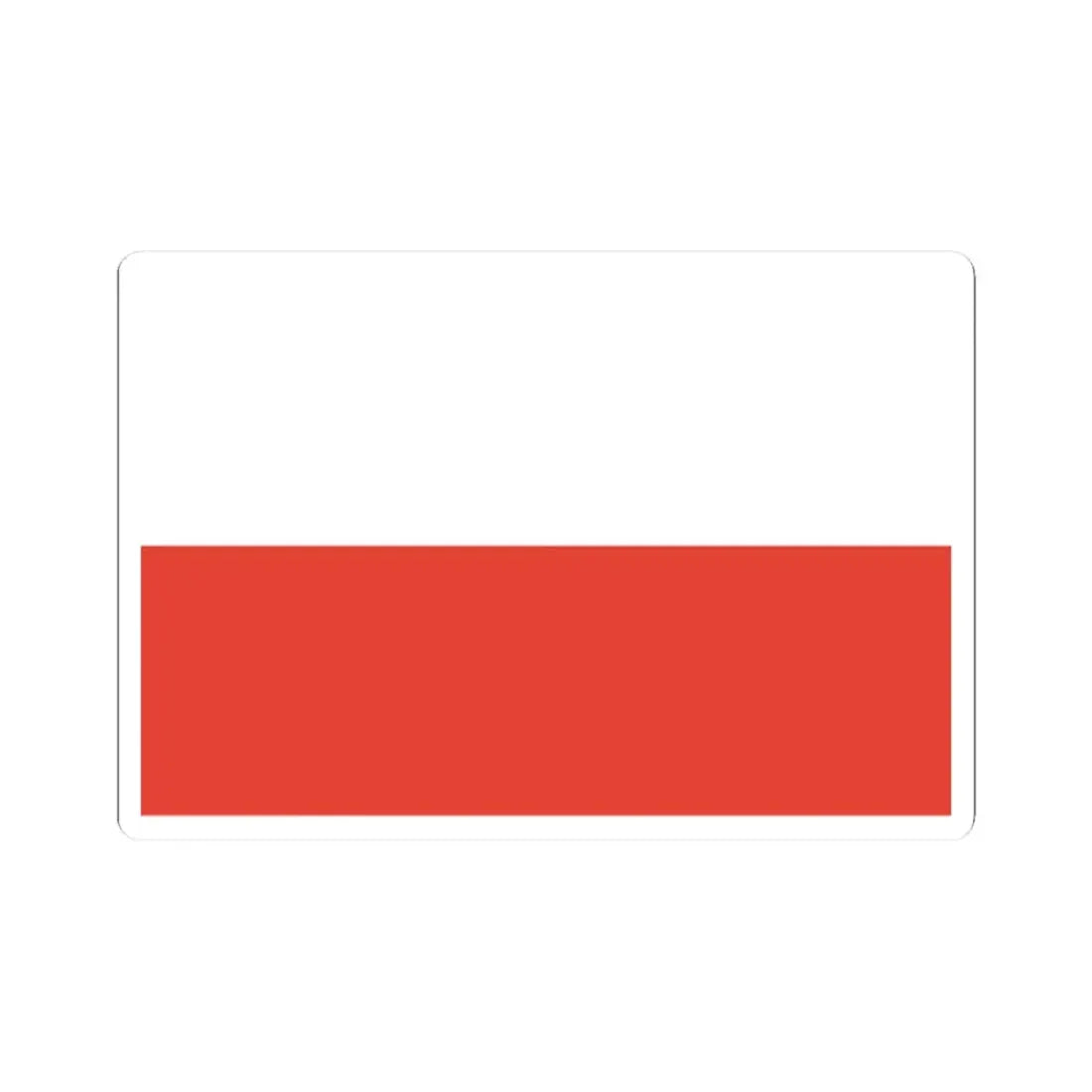 Flag of Poland 1928-1980 3-2 (Poland) STICKER Vinyl Kiss-Cut Decal 2 Inch White - The Sticker Space