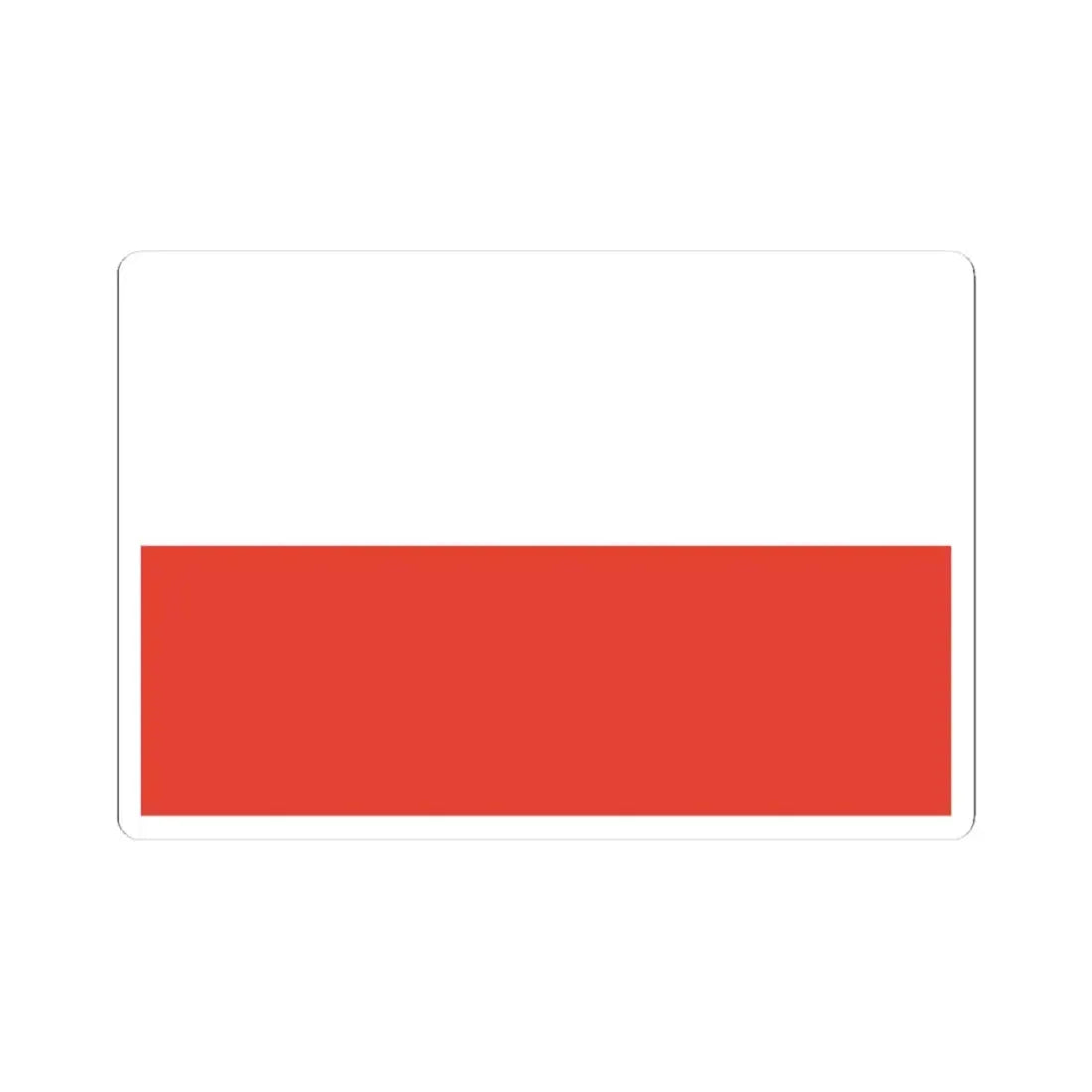 Flag of Poland 1928-1980 3-2 (Poland) STICKER Vinyl Kiss-Cut Decal 3 Inch White - The Sticker Space