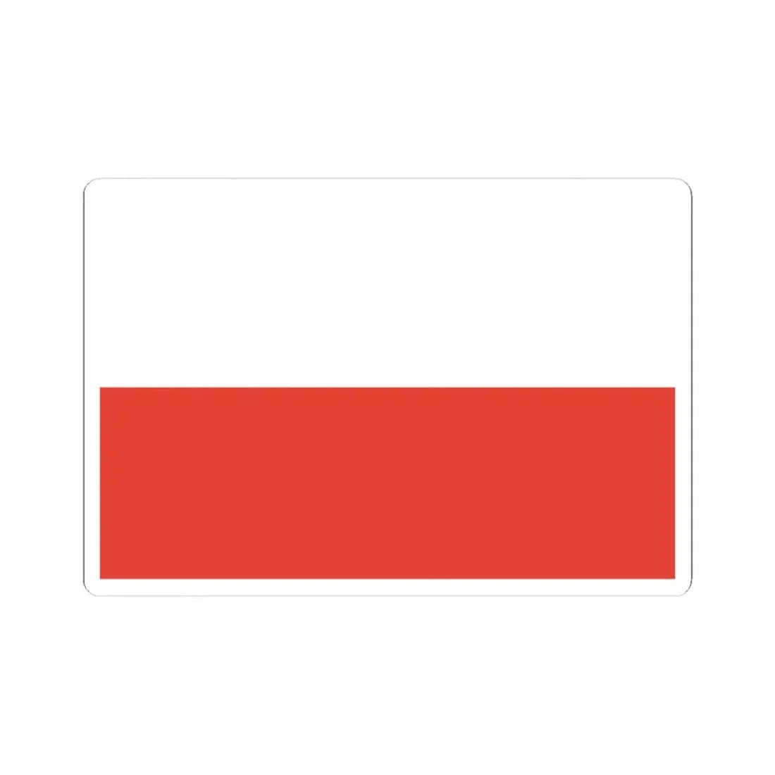 Flag of Poland 1928-1980 3-2 (Poland) STICKER Vinyl Kiss-Cut Decal 4 Inch White - The Sticker Space