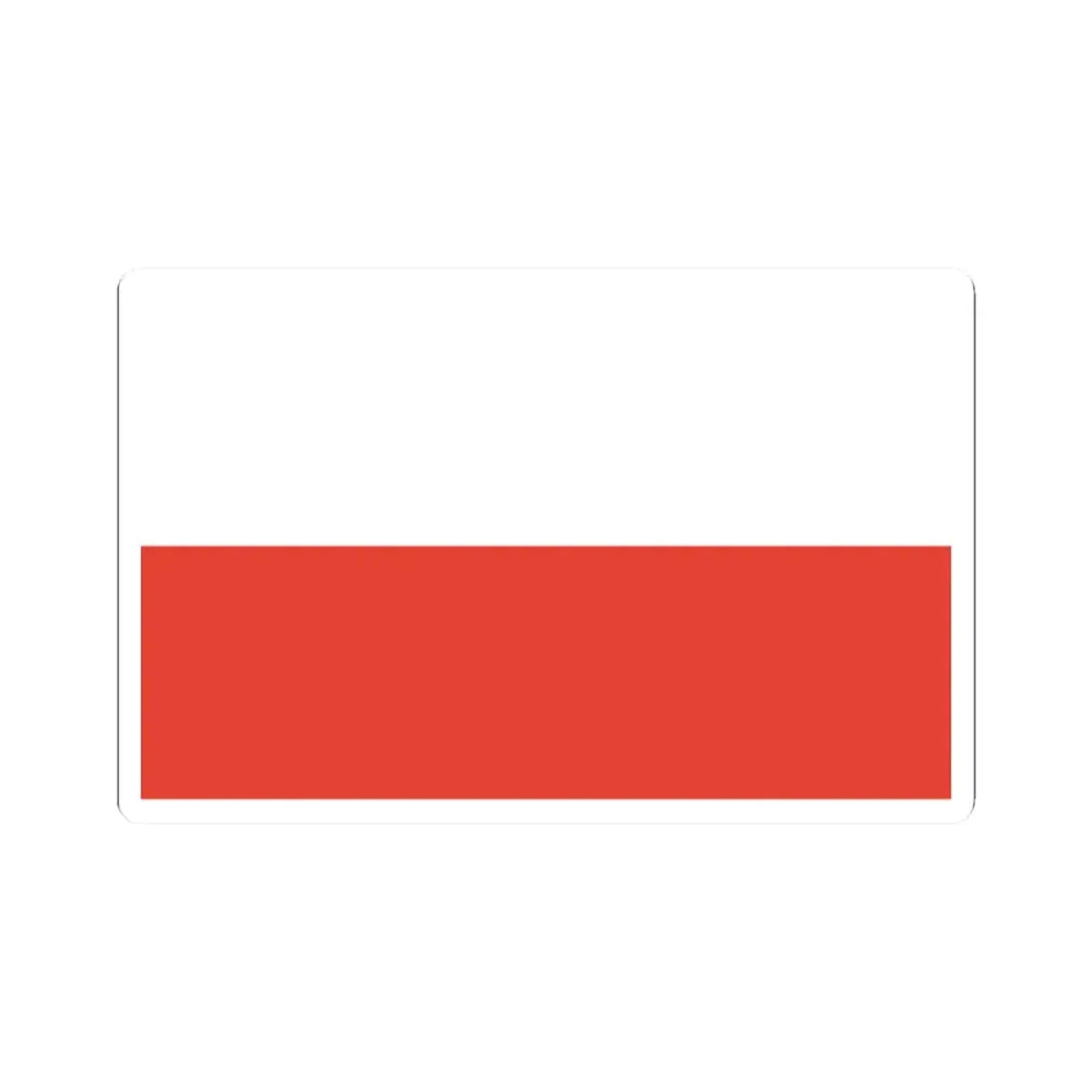 Flag of Poland 1928-1980 (Poland) STICKER Vinyl Kiss-Cut Decal 2 Inch White - The Sticker Space