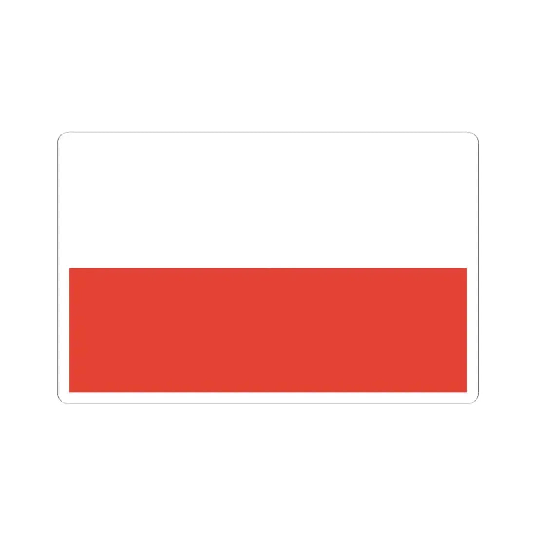 Flag of Poland 1928-1980 (Poland) STICKER Vinyl Kiss-Cut Decal 3 Inch White - The Sticker Space