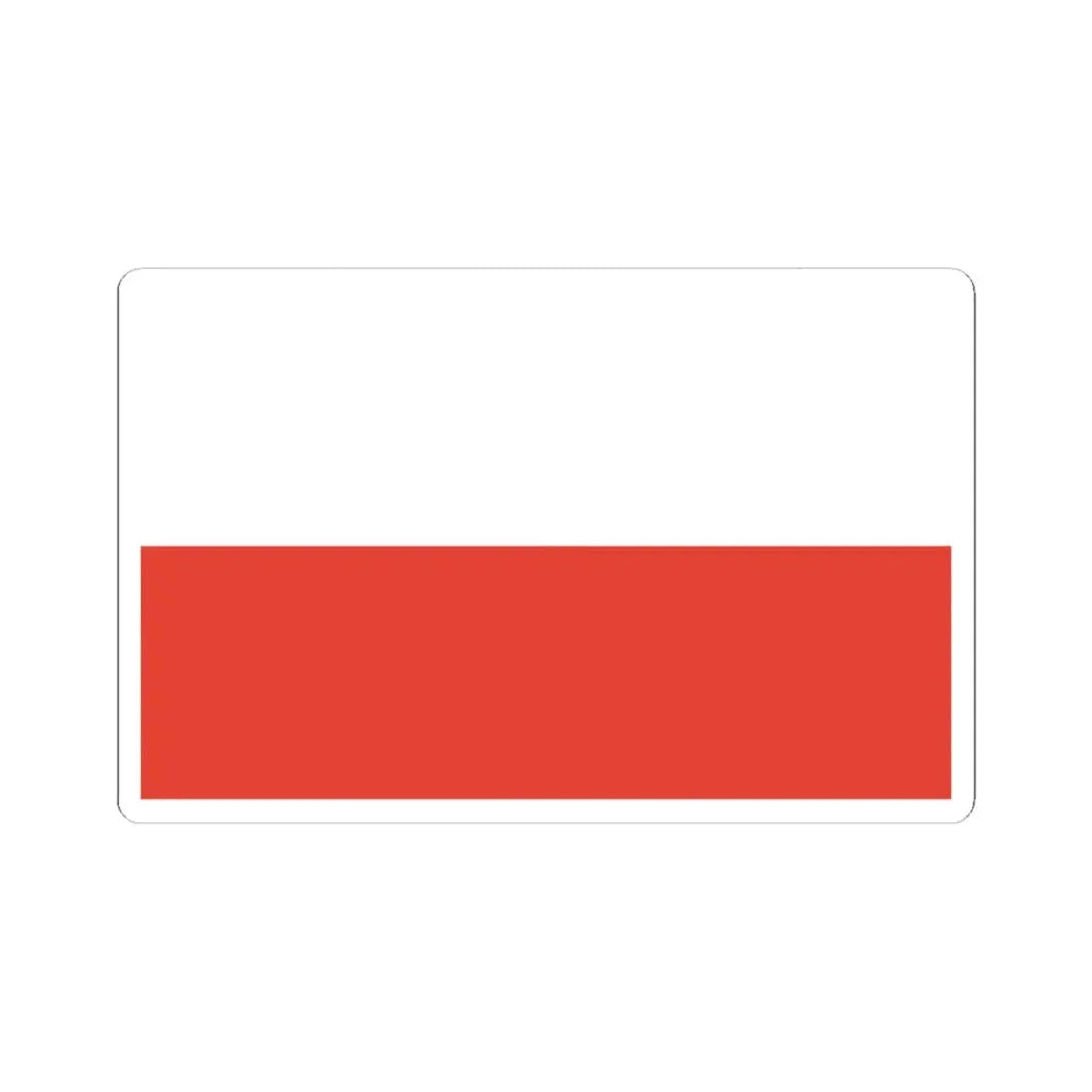 Flag of Poland 1928-1980 (Poland) STICKER Vinyl Kiss-Cut Decal 4 Inch White - The Sticker Space