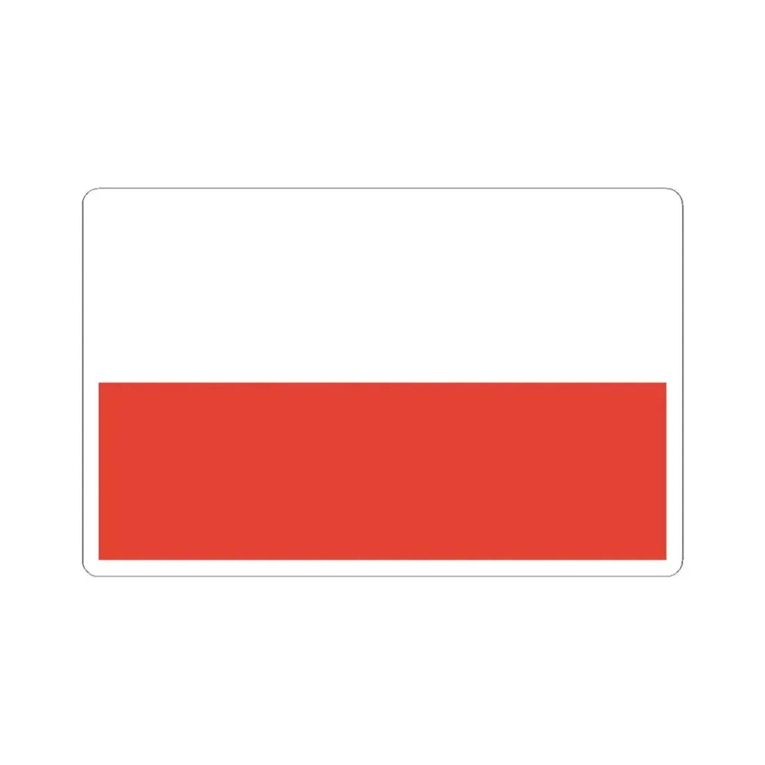 Flag of Poland 1928-1980 (Poland) STICKER Vinyl Kiss-Cut Decal 6 Inch White - The Sticker Space