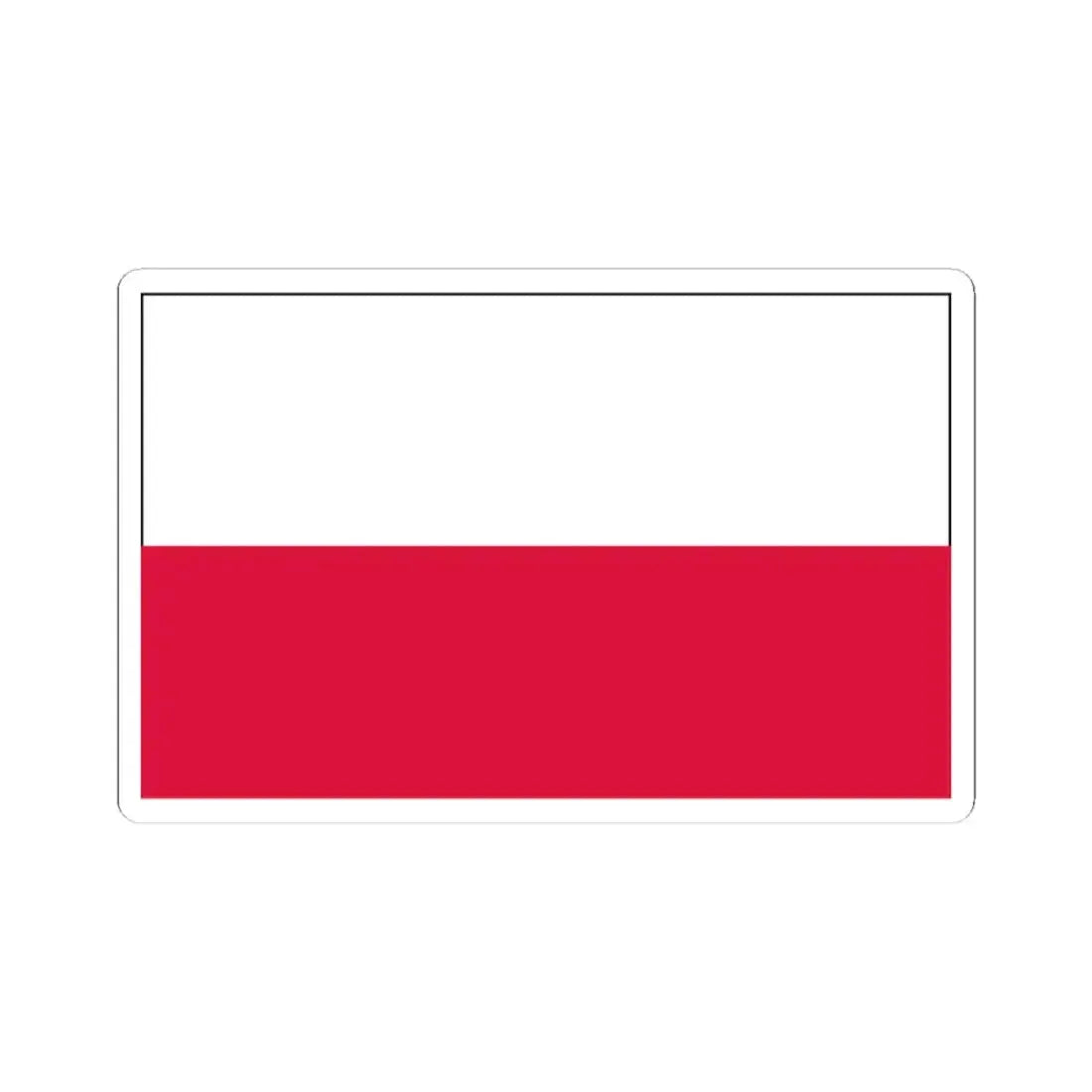 Flag of Poland 2 (Poland) STICKER Vinyl Kiss-Cut Decal 3 Inch White - The Sticker Space
