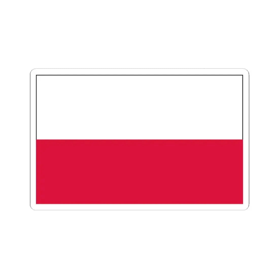 Flag of Poland 2 (Poland) STICKER Vinyl Kiss-Cut Decal 4 Inch White - The Sticker Space