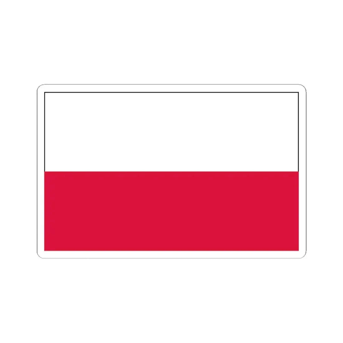 Flag of Poland 2 (Poland) STICKER Vinyl Kiss-Cut Decal 6 Inch White - The Sticker Space