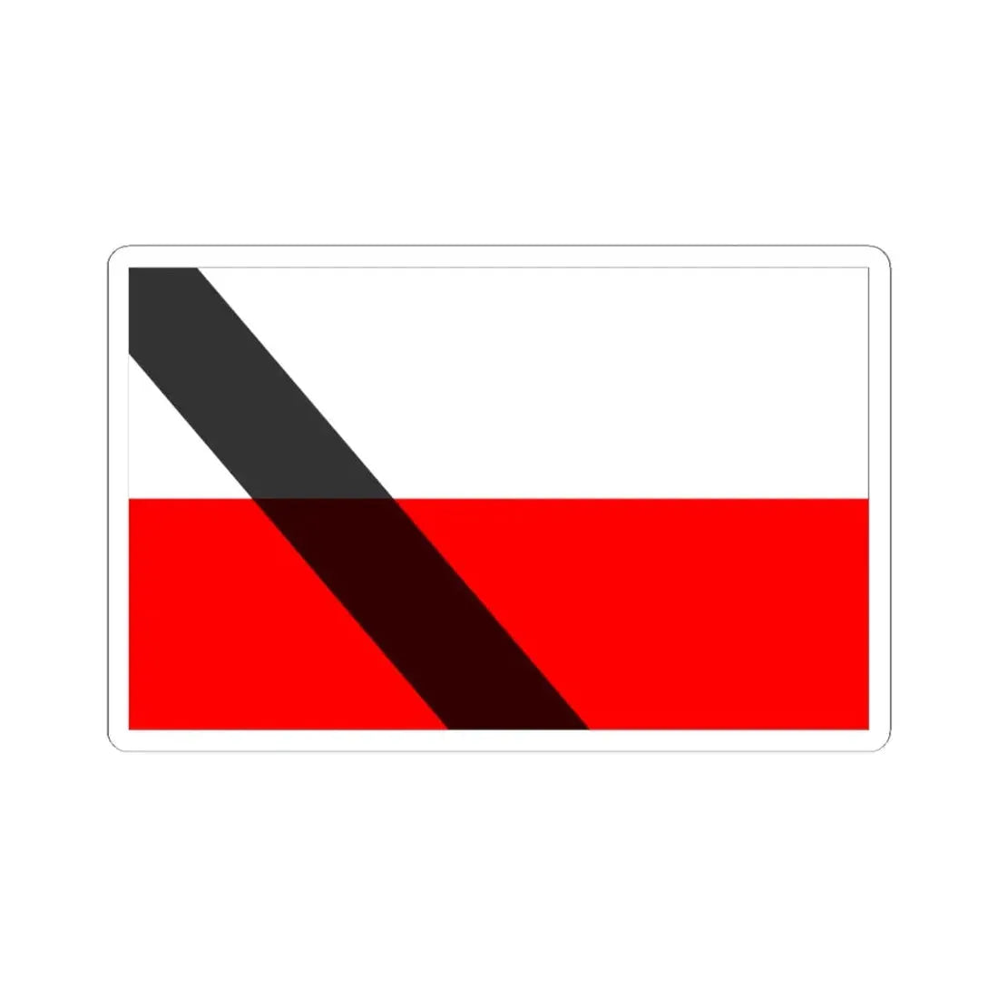 Flag of poland 29 01 (Poland) STICKER Vinyl Kiss-Cut Decal 6 Inch White - The Sticker Space