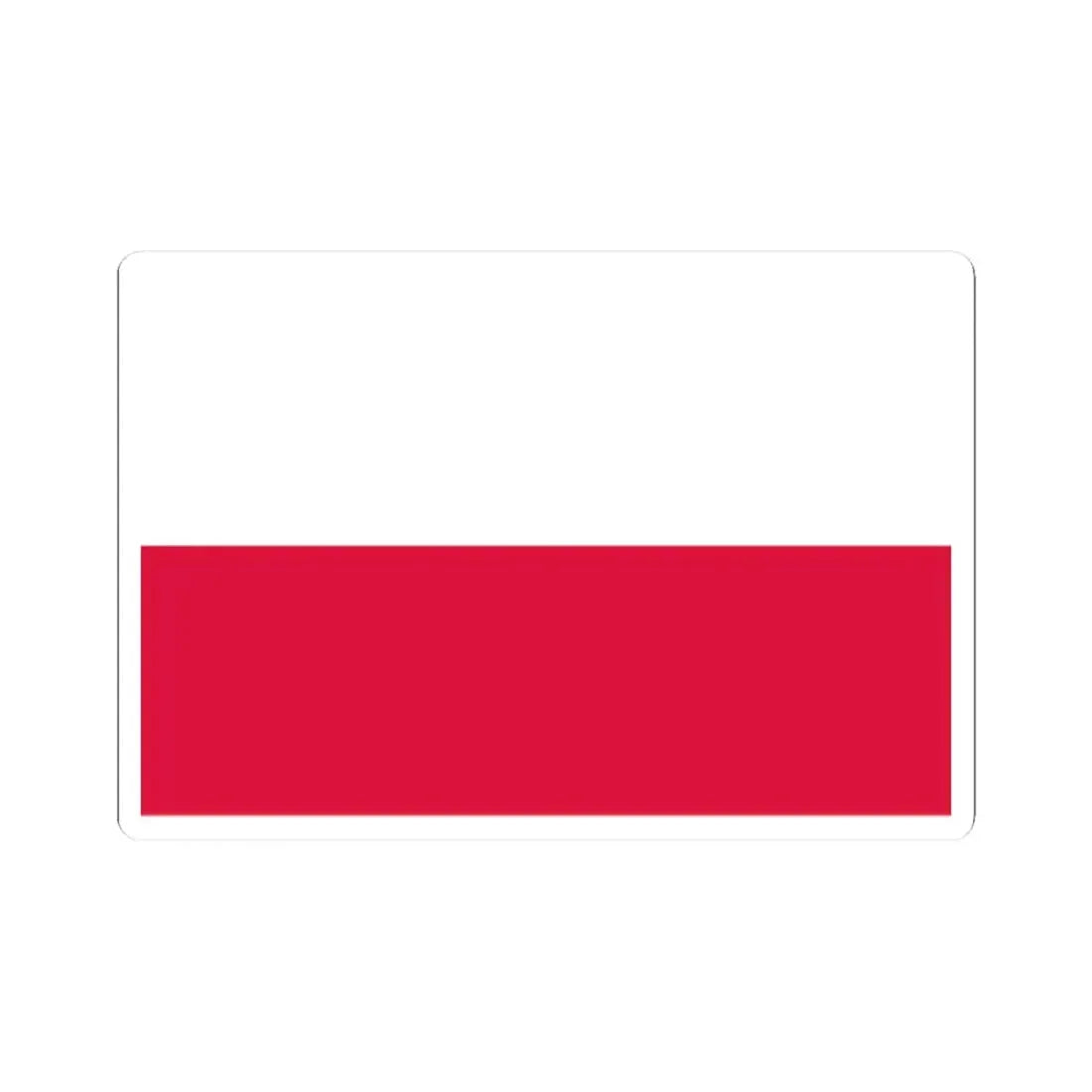 Flag of Poland 3-2 (Poland) STICKER Vinyl Kiss-Cut Decal 2 Inch White - The Sticker Space