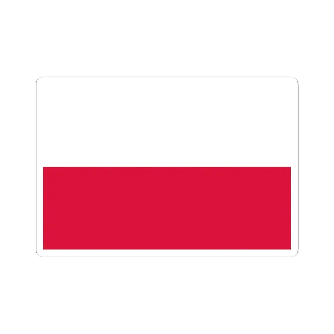 Flag of Poland 3-2 (Poland) STICKER Vinyl Kiss-Cut Decal 3 Inch White - The Sticker Space
