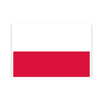 Flag of Poland 3-2 (Poland) STICKER Vinyl Kiss-Cut Decal 3 Inch White - The Sticker Space