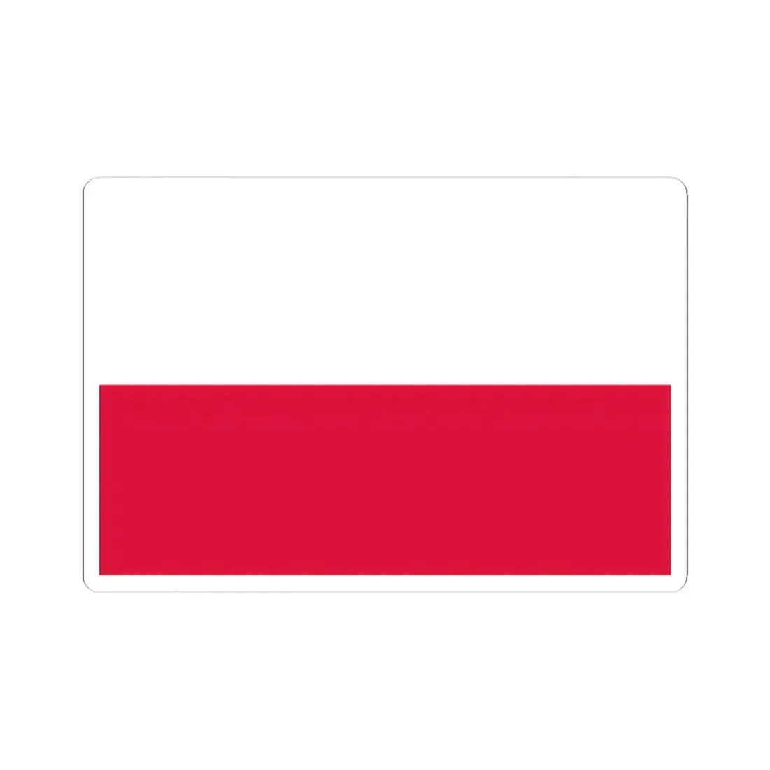 Flag of Poland 3-2 (Poland) STICKER Vinyl Kiss-Cut Decal 4 Inch White - The Sticker Space