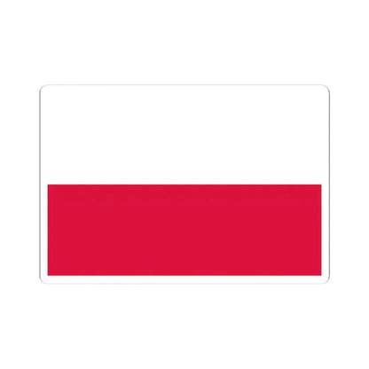 Flag of Poland 3-2 (Poland) STICKER Vinyl Kiss-Cut Decal 4 Inch White - The Sticker Space