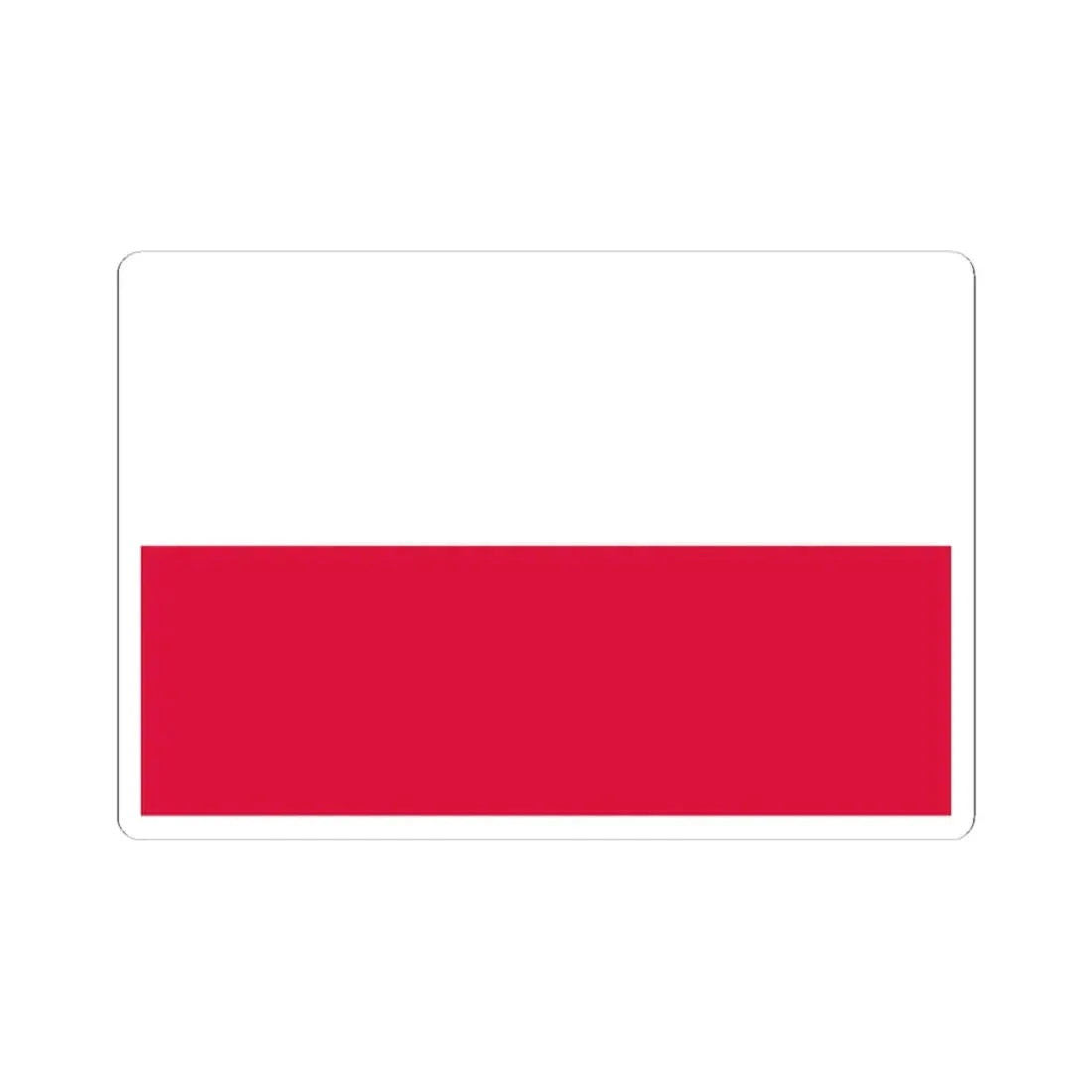 Flag of Poland 3-2 (Poland) STICKER Vinyl Kiss-Cut Decal 6 Inch White - The Sticker Space