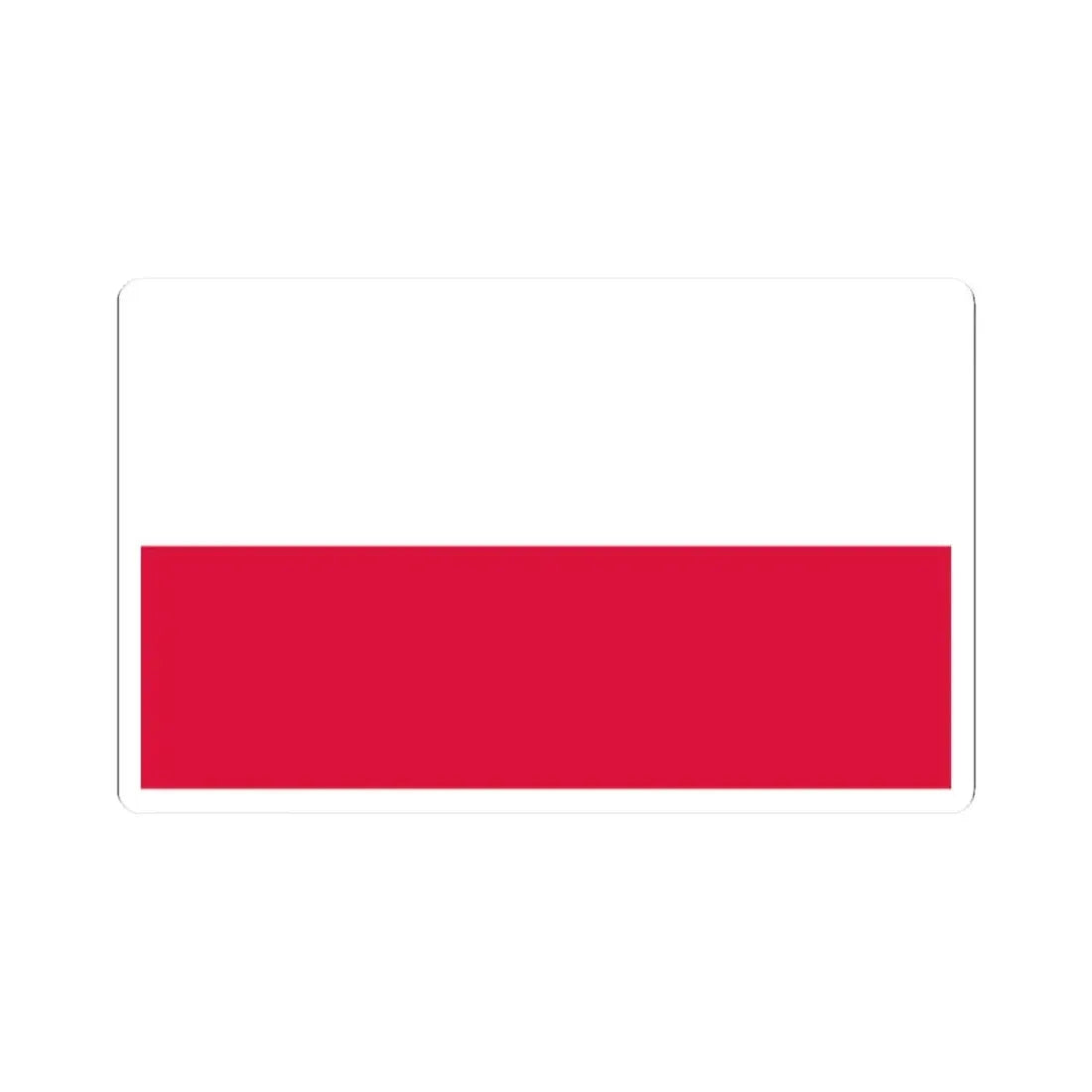 Flag of Poland 5-3 (Poland) STICKER Vinyl Kiss-Cut Decal 2 Inch White - The Sticker Space