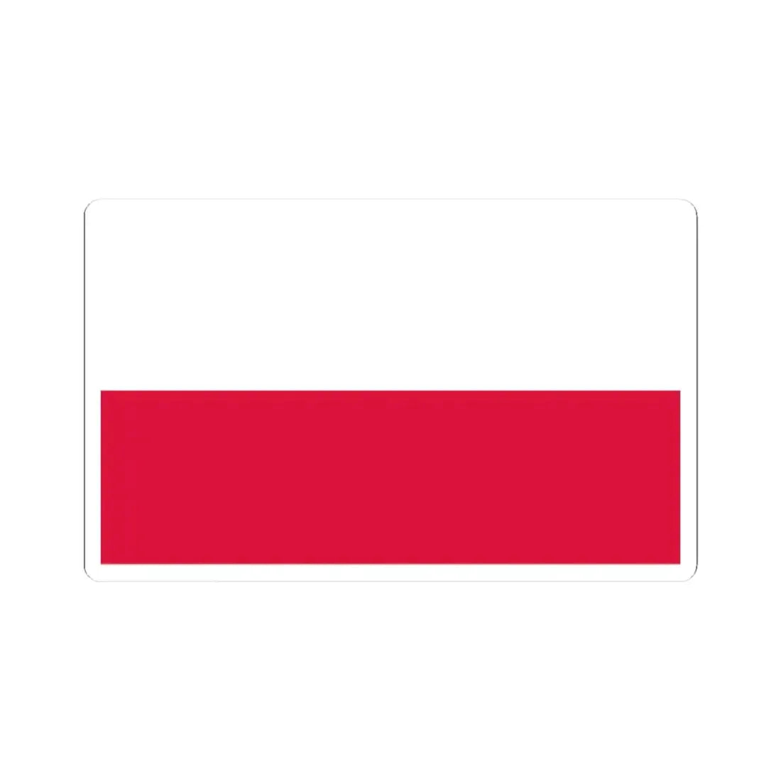 Flag of Poland 5-3 (Poland) STICKER Vinyl Kiss-Cut Decal 3 Inch White - The Sticker Space