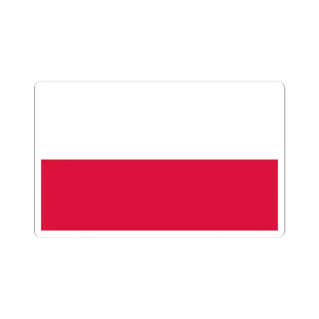 Flag of Poland 5-3 (Poland) STICKER Vinyl Kiss-Cut Decal 4 Inch White - The Sticker Space