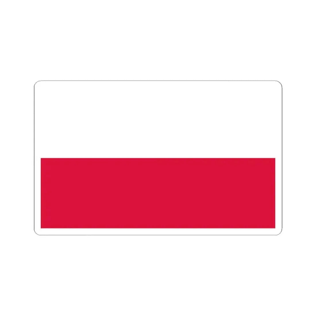 Flag of Poland 5-3 (Poland) STICKER Vinyl Kiss-Cut Decal 6 Inch White - The Sticker Space