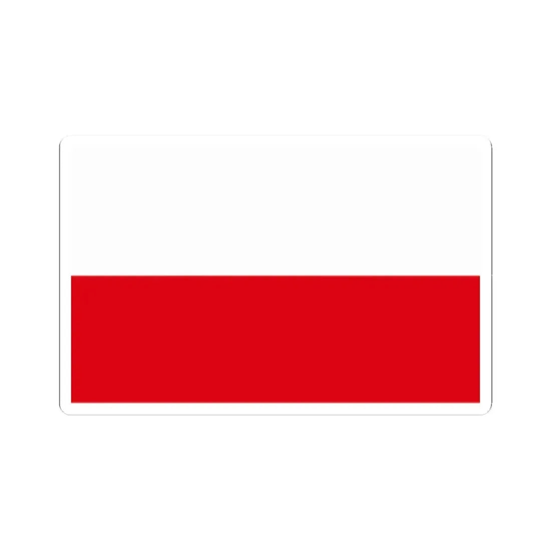 Flag of Poland alternative colors (Poland) STICKER Vinyl Kiss-Cut Decal 2 Inch White - The Sticker Space