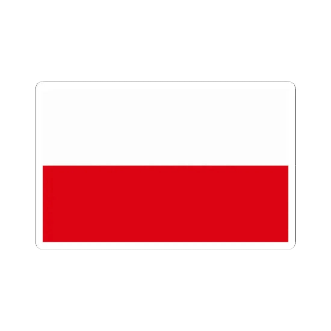 Flag of Poland alternative colors (Poland) STICKER Vinyl Kiss-Cut Decal 3 Inch White - The Sticker Space