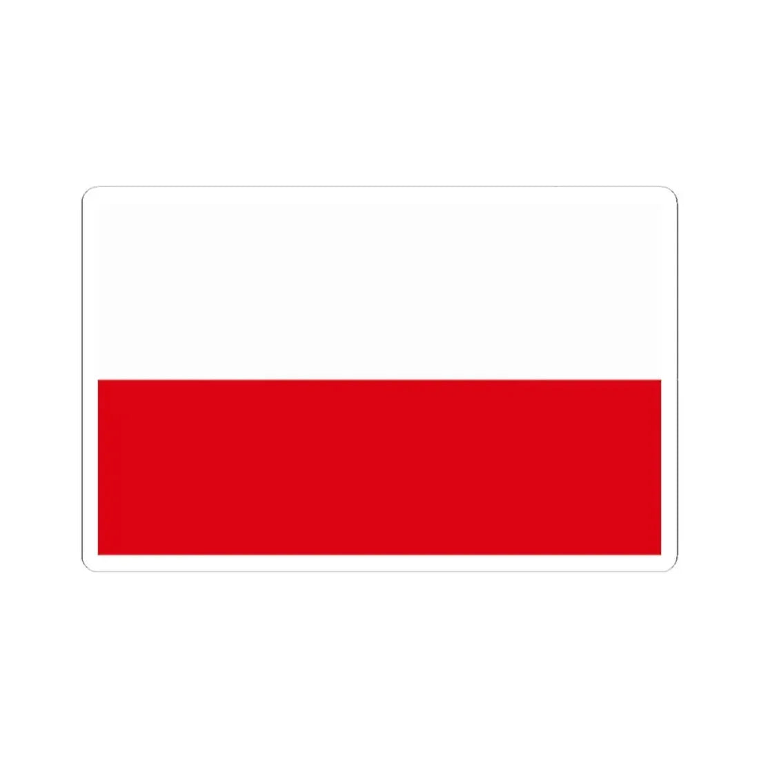 Flag of Poland alternative colors (Poland) STICKER Vinyl Kiss-Cut Decal 4 Inch White - The Sticker Space