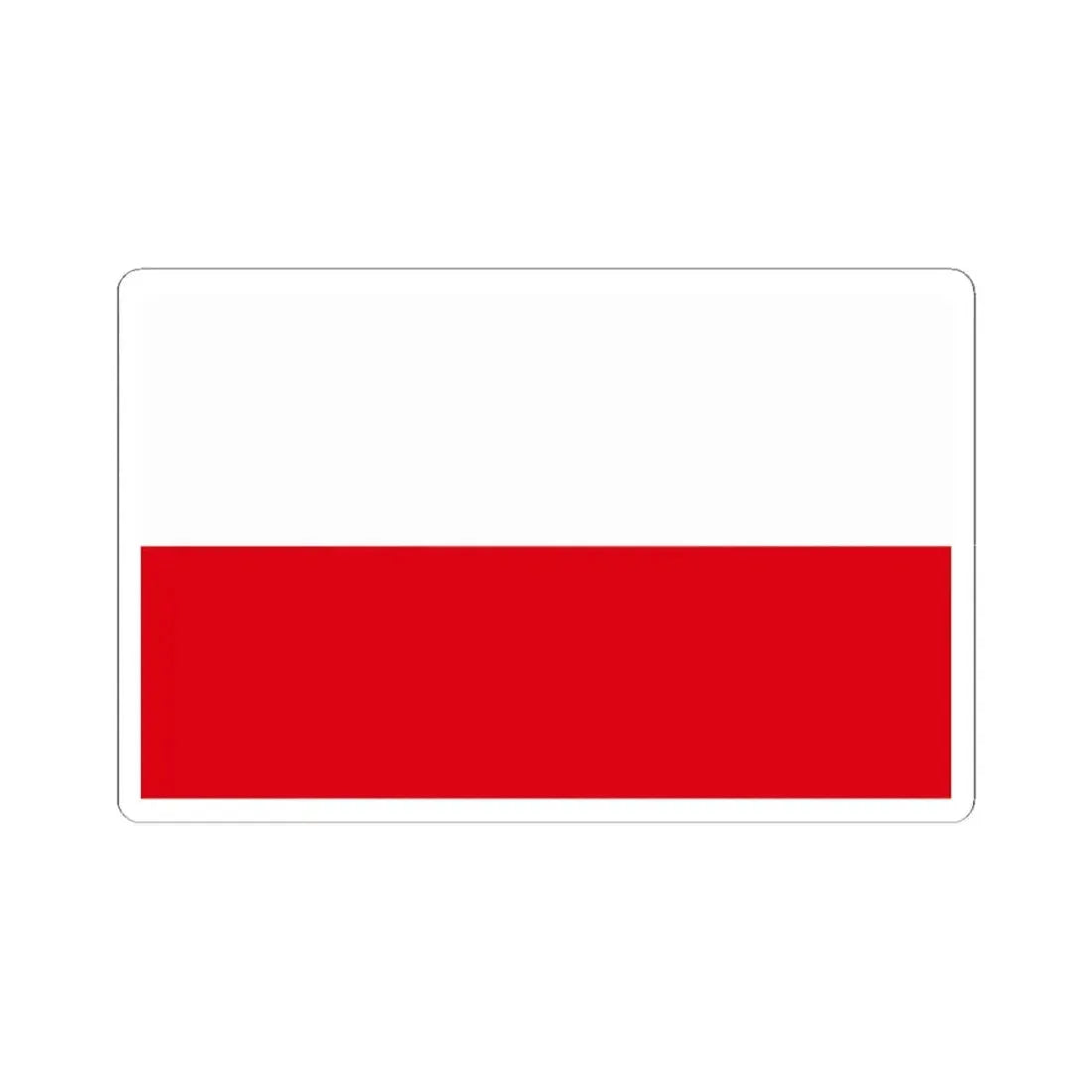 Flag of Poland alternative colors (Poland) STICKER Vinyl Kiss-Cut Decal 6 Inch White - The Sticker Space