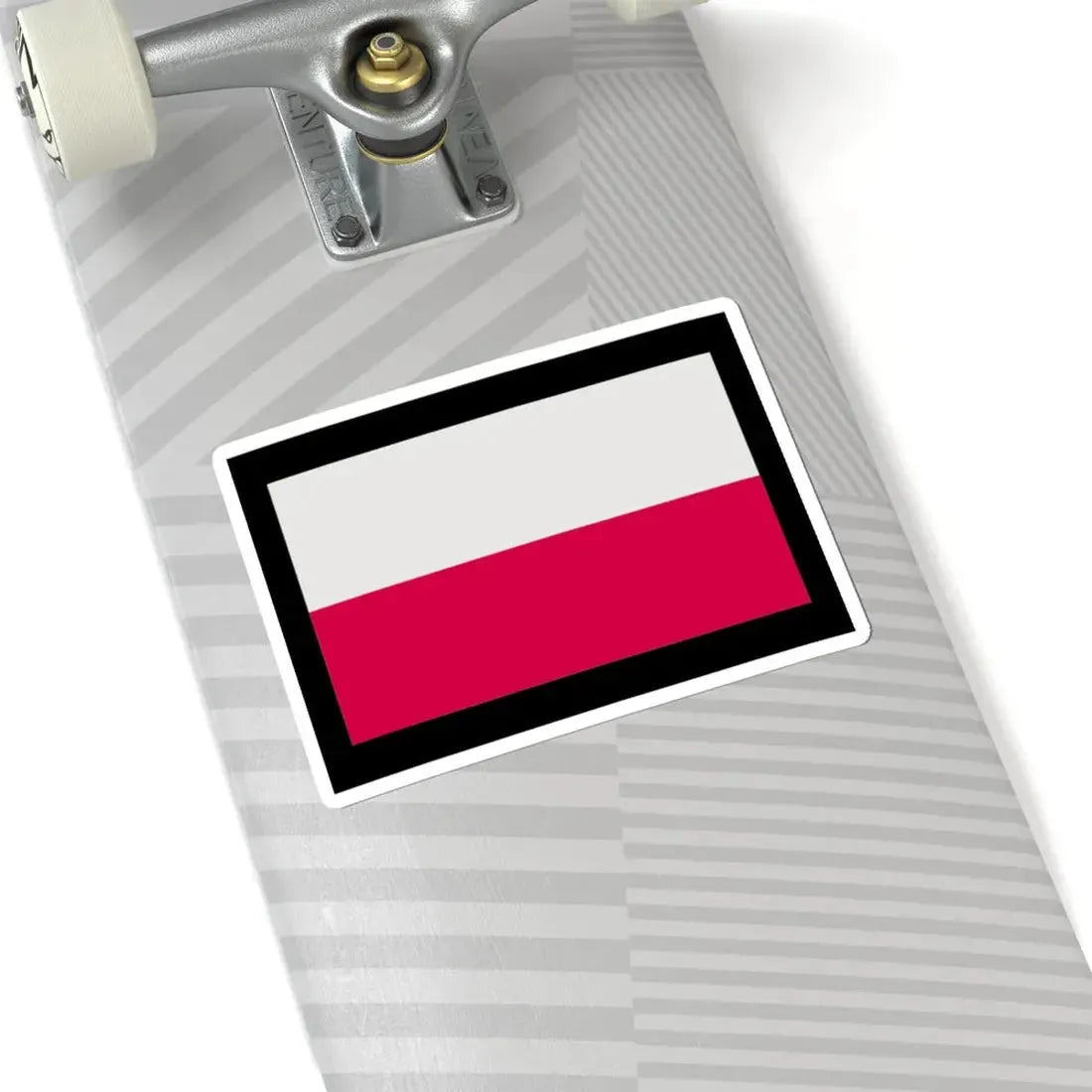 Flag of Poland-black bg (Poland) STICKER Vinyl Kiss-Cut Decal - The Sticker Space