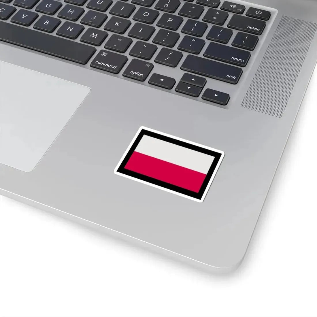 Flag of Poland-black bg (Poland) STICKER Vinyl Kiss-Cut Decal - The Sticker Space