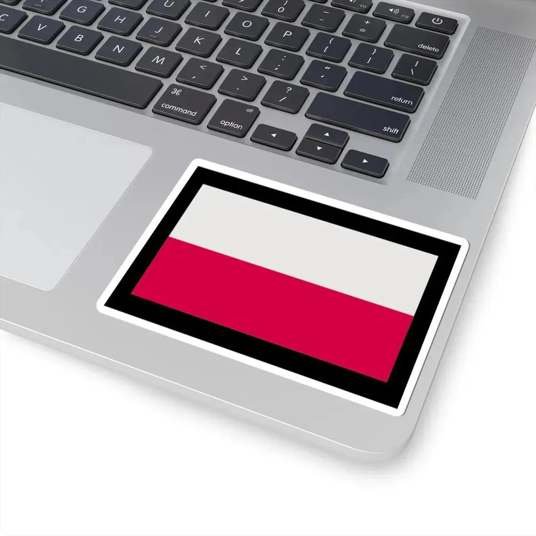 Flag of Poland-black bg (Poland) STICKER Vinyl Kiss-Cut Decal - The Sticker Space