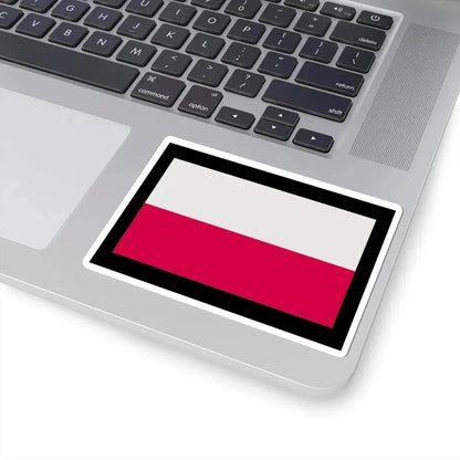Flag of Poland-black bg (Poland) STICKER Vinyl Kiss-Cut Decal - The Sticker Space