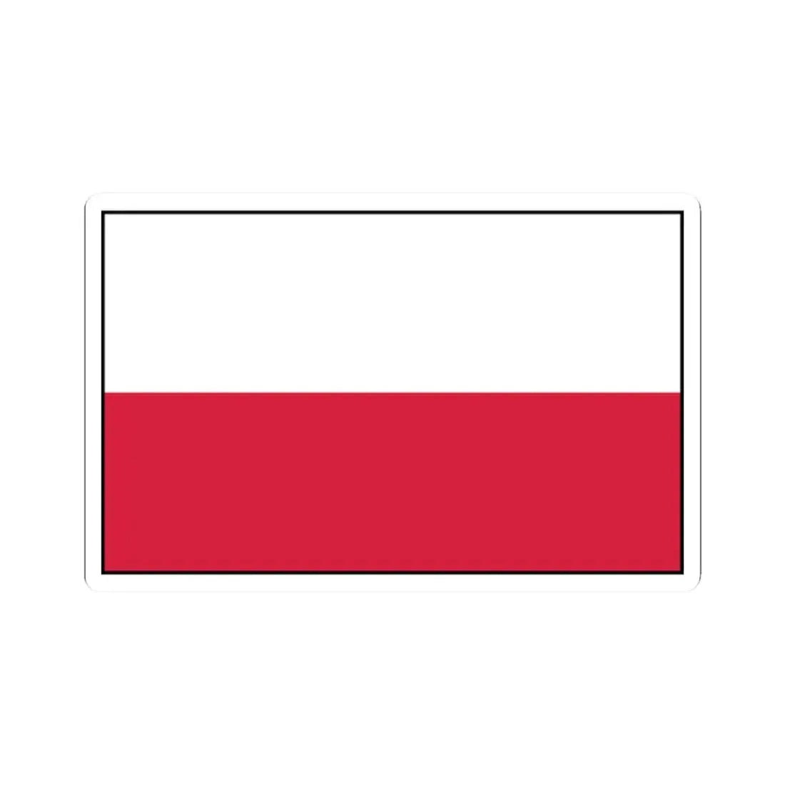 Flag of Poland bordered 2 (Poland) STICKER Vinyl Kiss-Cut Decal 2 Inch White - The Sticker Space