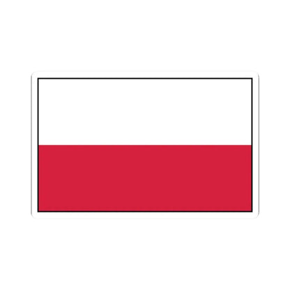 Flag of Poland bordered 2 (Poland) STICKER Vinyl Kiss-Cut Decal 2 Inch White - The Sticker Space