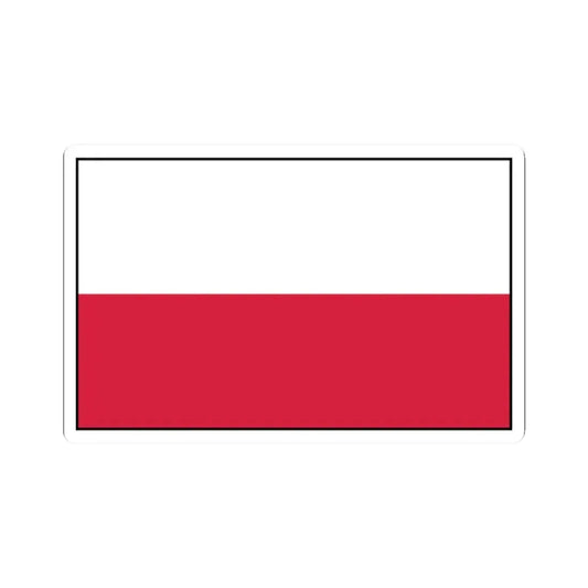 Flag of Poland bordered 2 (Poland) STICKER Vinyl Kiss-Cut Decal 2 Inch White - The Sticker Space
