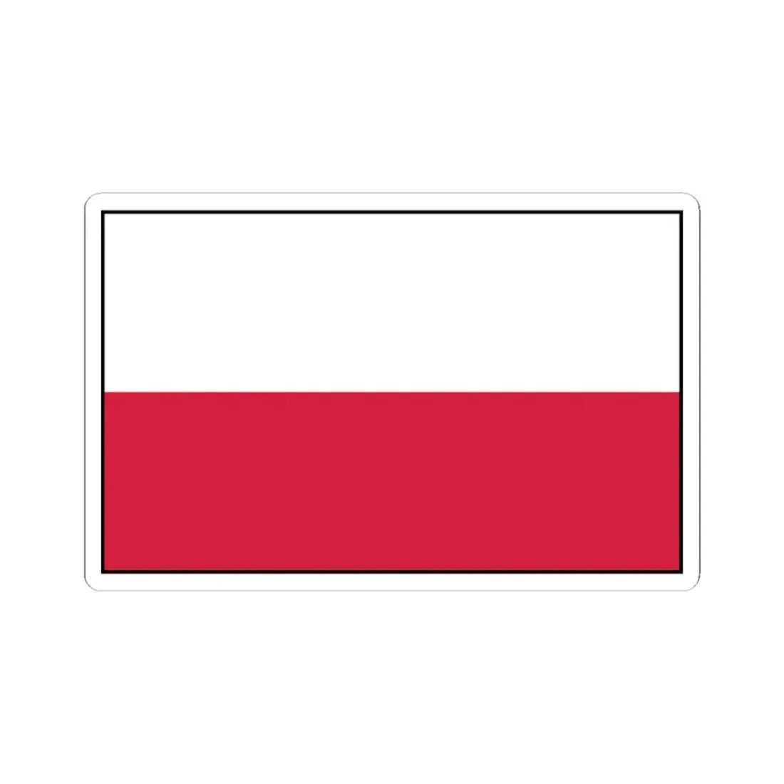 Flag of Poland bordered 2 (Poland) STICKER Vinyl Kiss-Cut Decal 3 Inch White - The Sticker Space