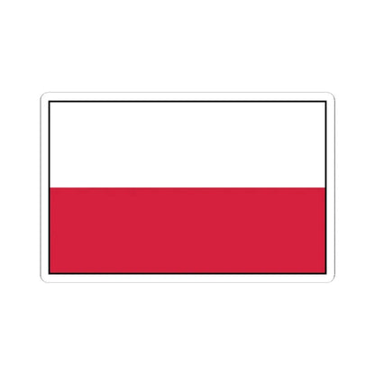 Flag of Poland bordered 2 (Poland) STICKER Vinyl Kiss-Cut Decal 3 Inch White - The Sticker Space