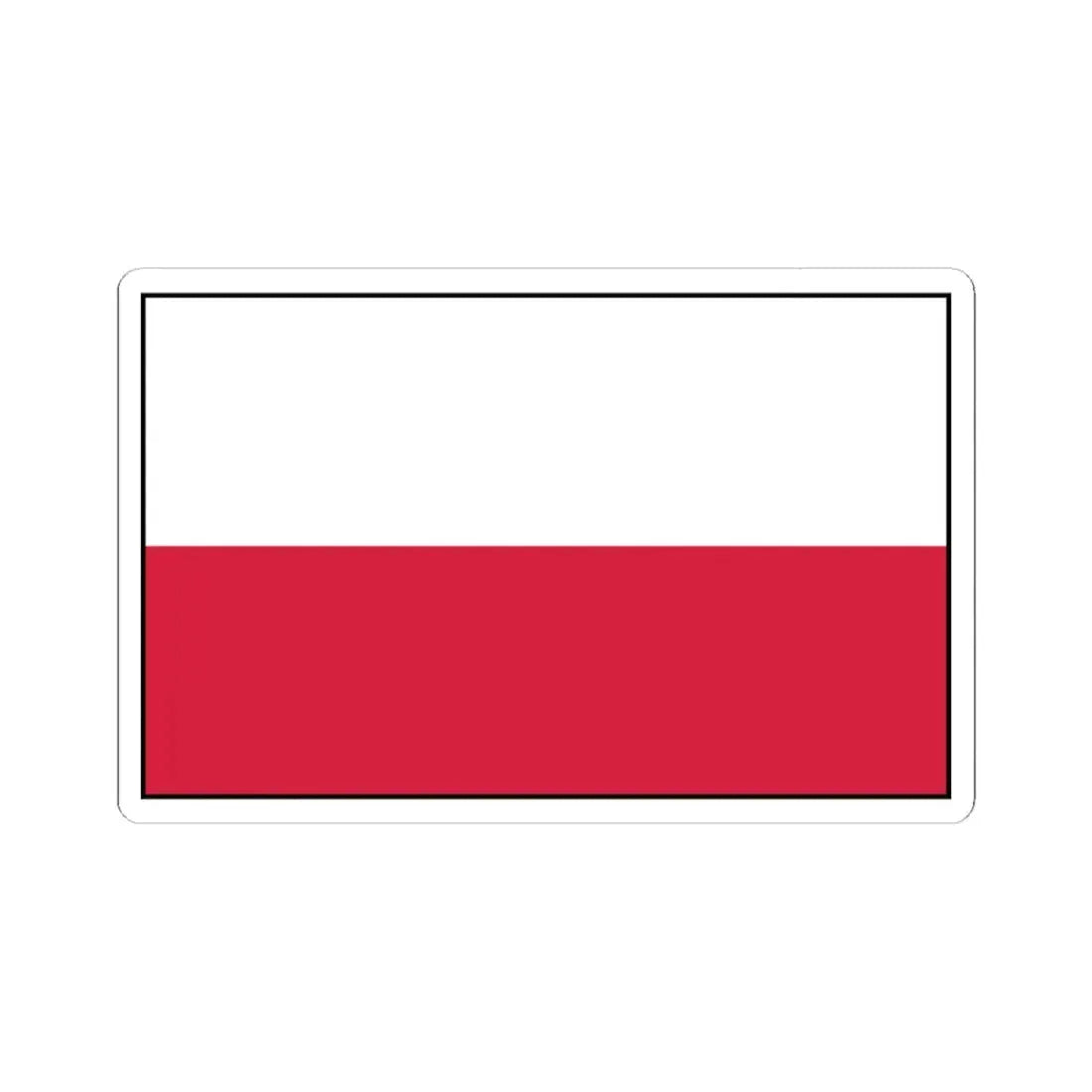 Flag of Poland bordered 2 (Poland) STICKER Vinyl Kiss-Cut Decal 4 Inch White - The Sticker Space