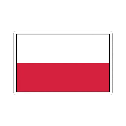 Flag of Poland bordered 2 (Poland) STICKER Vinyl Kiss-Cut Decal 4 Inch White - The Sticker Space