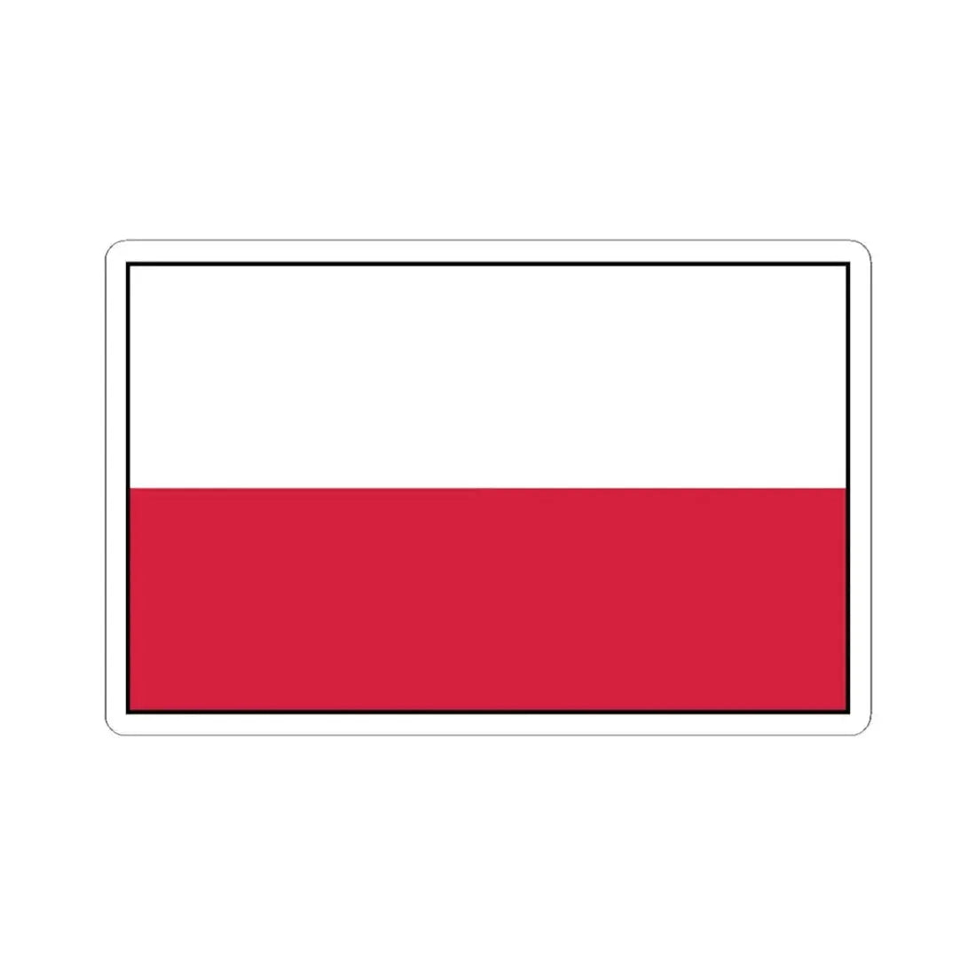 Flag of Poland bordered 2 (Poland) STICKER Vinyl Kiss-Cut Decal 6 Inch White - The Sticker Space