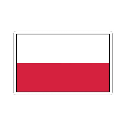 Flag of Poland bordered 2 (Poland) STICKER Vinyl Kiss-Cut Decal 6 Inch White - The Sticker Space