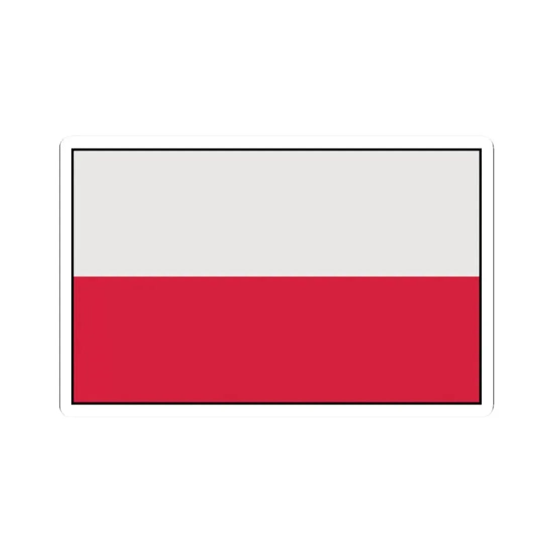 Flag of Poland bordered (Poland) STICKER Vinyl Kiss-Cut Decal 2 Inch White - The Sticker Space