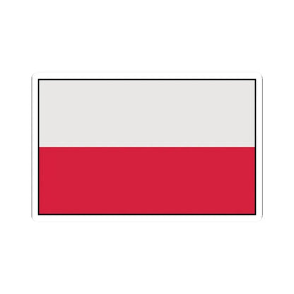 Flag of Poland bordered (Poland) STICKER Vinyl Kiss-Cut Decal 2 Inch White - The Sticker Space