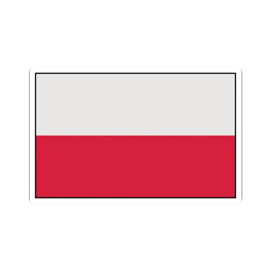 Flag of Poland bordered (Poland) STICKER Vinyl Kiss-Cut Decal 2 Inch White - The Sticker Space