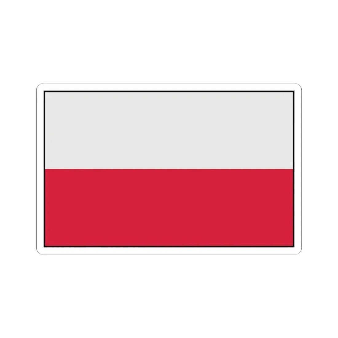 Flag of Poland bordered (Poland) STICKER Vinyl Kiss-Cut Decal 3 Inch White - The Sticker Space