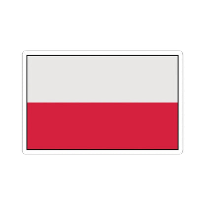 Flag of Poland bordered (Poland) STICKER Vinyl Kiss-Cut Decal 3 Inch White - The Sticker Space